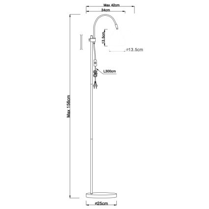 Globo - Stehlampe 1xE14/40W/230V