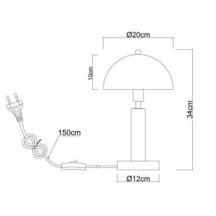 Globo - Tischleuchte 1xE14/40W/230V schwarz