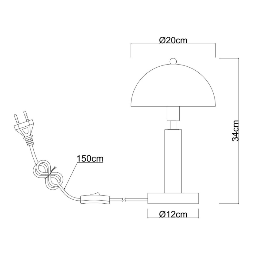 Globo - Tischlampe 1xE14/40W/230V weiß
