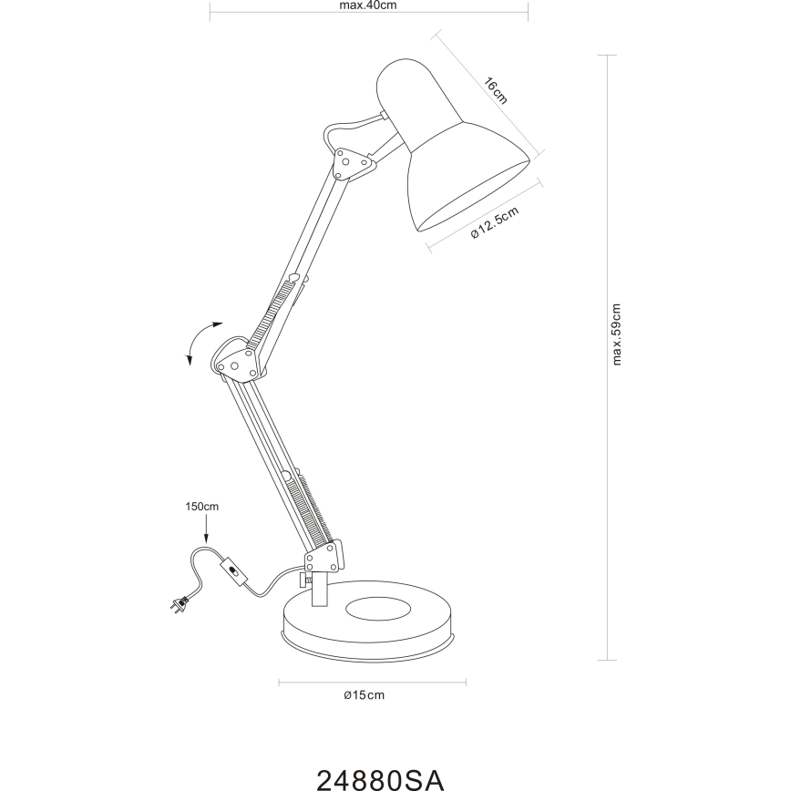 Globo - Tischlampe 1xE27/40W/230V