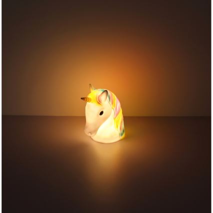 Globo - Kleine LED-Nachtleuchte für Kinder LED/1W/230/4,5V 3xAA Einhorn