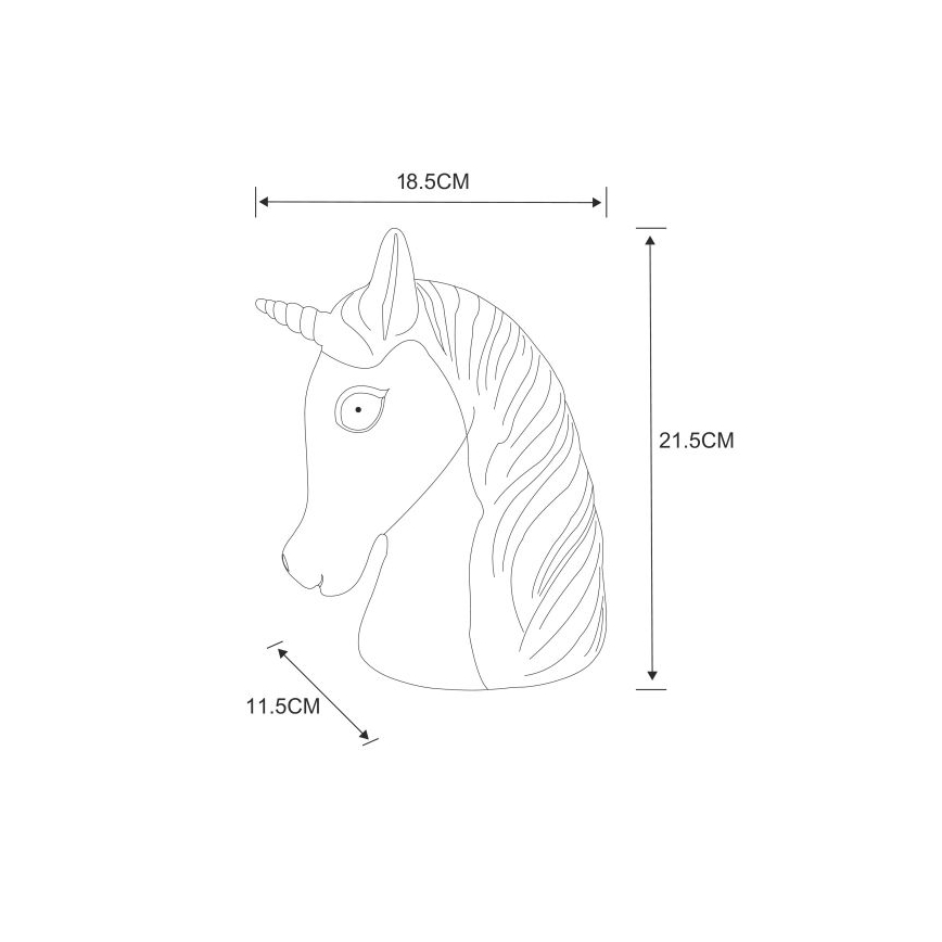 Globo - Kleine LED-Nachtleuchte für Kinder LED/1W/230/4,5V 3xAA Einhorn