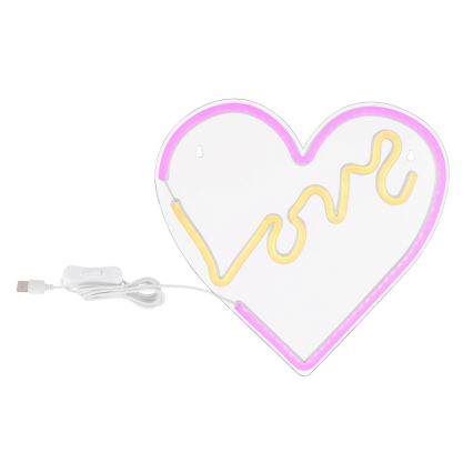 Globo - LED-Neon-Wanddekoration LED/3W/USB Herz