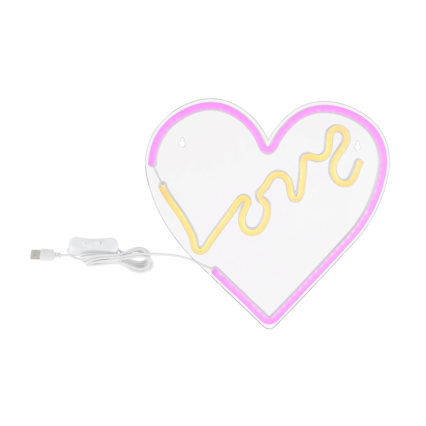 Globo - LED-Neon-Wanddekoration LED/3W/USB Herz