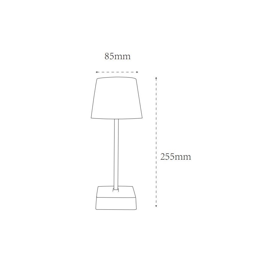 Globo - LED dimmbare Touch-Tischlampe LED/2W/5V 3000/4500/6500K 800 mAh schwarz