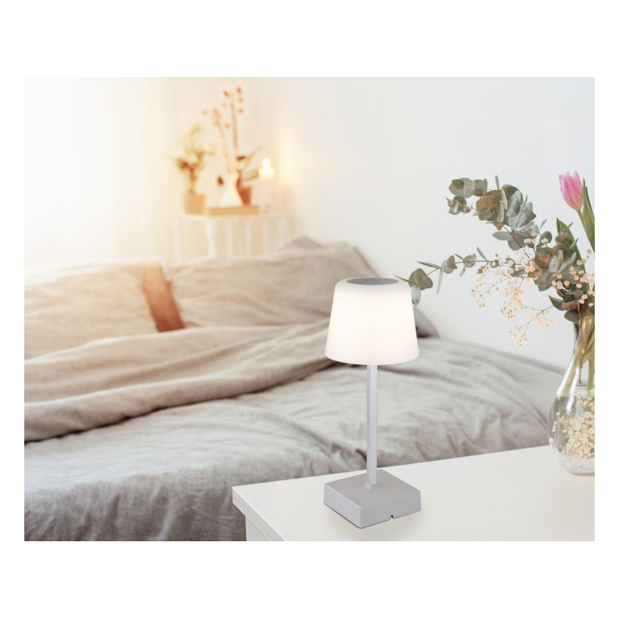 Globo - LED dimmbare Touch-Tischlampe LED/2W/5V 3000/4500/6500K 800 mAh silber