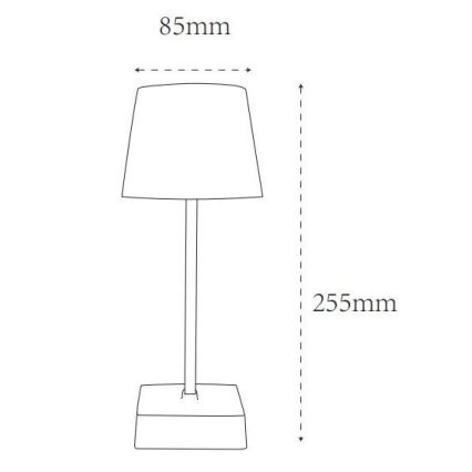 Globo - LED dimmbare Touch-Tischlampe LED/2W/5V 3000/4500/6500K 800 mAh silber