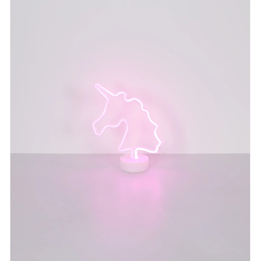 Globo - LED-Neon-Tischdekoration LED/2W/3xAA Einhorn