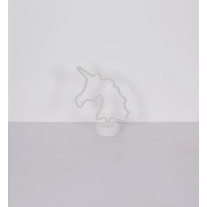 Globo - LED-Neon-Tischdekoration LED/2W/3xAA Einhorn