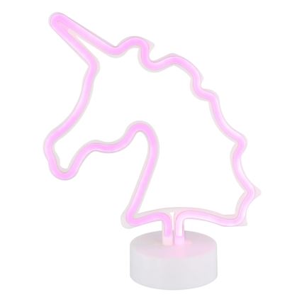 Globo - LED-Neon-Tischdekoration LED/2W/3xAA Einhorn