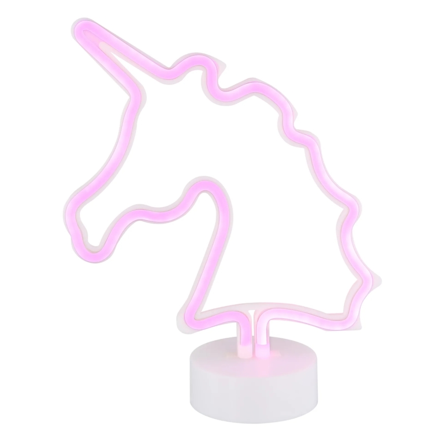 Globo - LED-Neon-Tischdekoration LED/2W/3xAA Einhorn