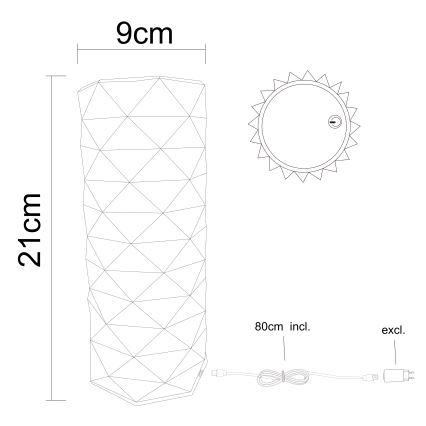 Globo - Dimmbare LED-Tischlampe mit Touch-Funktion LED/1W/5V 2700/4000/6500K 800 mAh