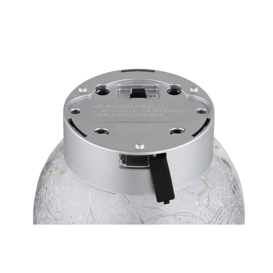 Globo - Dekorative aufladbare LED-Tischleuchte 25xLED/0,06W/5V 600 mAh IP44