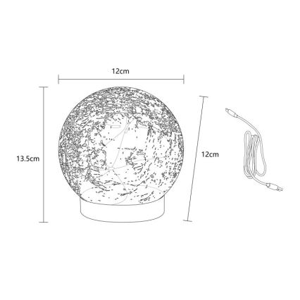 Globo - Dekorative aufladbare LED-Tischleuchte 25xLED/0,06W/5V 600 mAh IP44