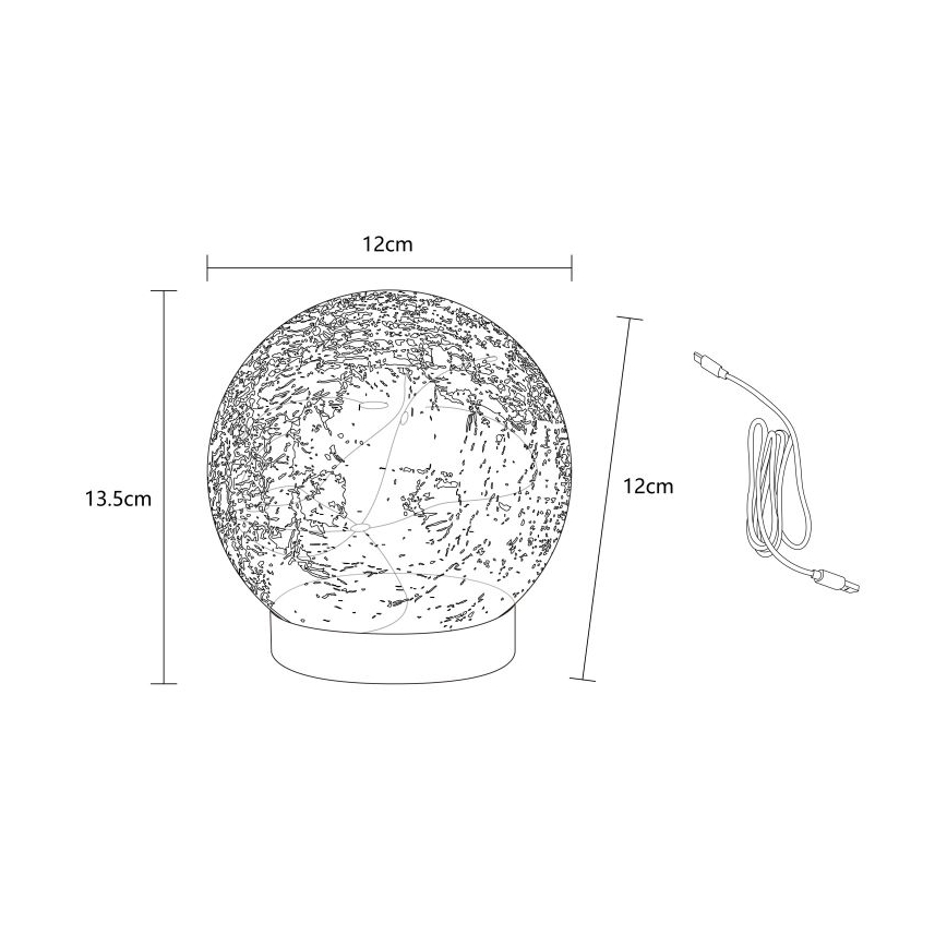 Globo - Dekorative aufladbare LED-Tischleuchte 25xLED/0,06W/5V 600 mAh IP44