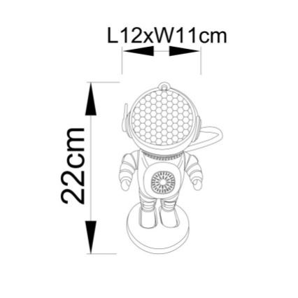 Globo - LED RGB Tischleuchte LED/6W/5V Astronaut weiß