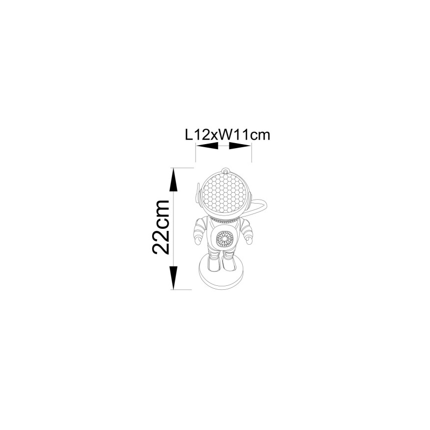 Globo - LED RGB Tischleuchte LED/6W/5V Astronaut weiß