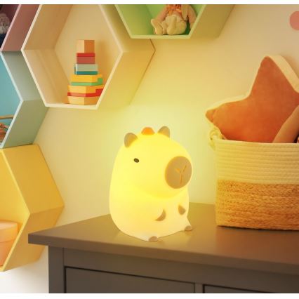 Globo - LED RGBW dimmbares wiederaufladbares Kinder-Nachtlicht LED/1,5W/5V 1200 mAh Capybara
