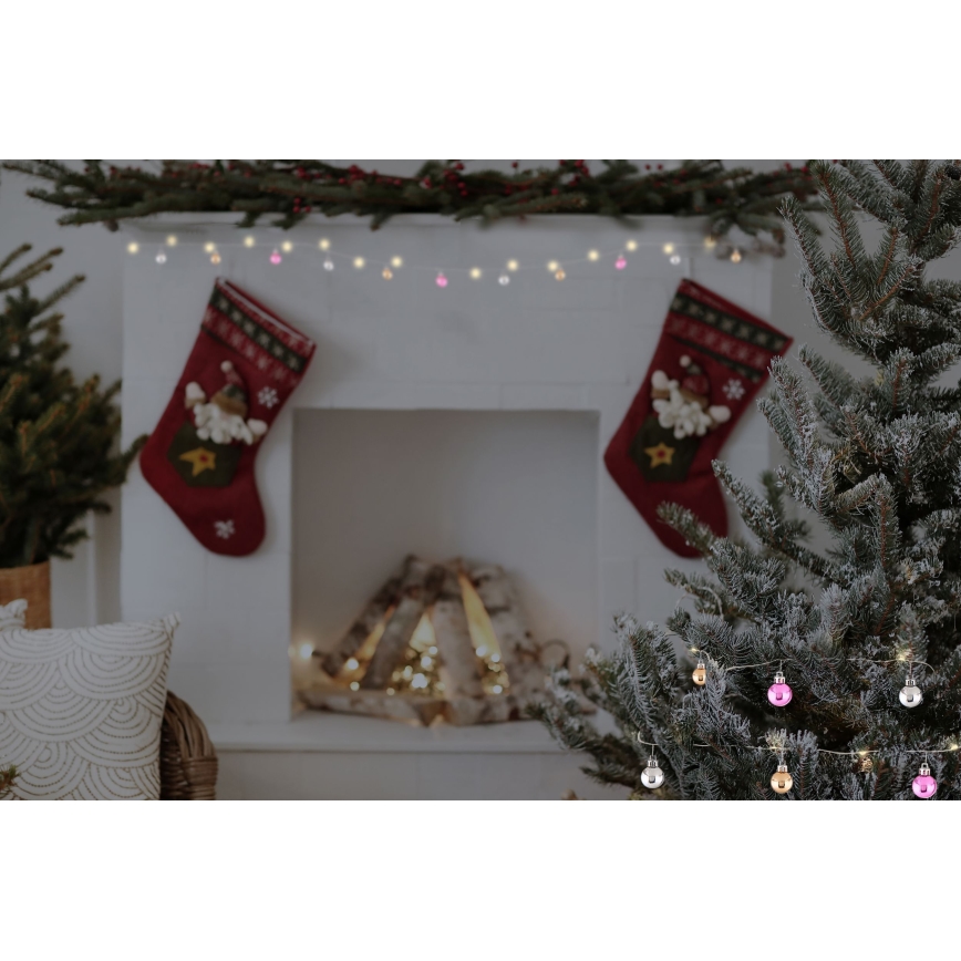 Globo - LED Lichterkette 20xLED/2xAA 2,2m warmweiß