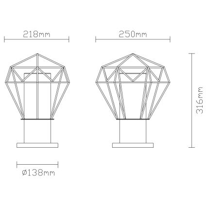 Globo - Außenleuchte 1xE27/15W/230V IP44