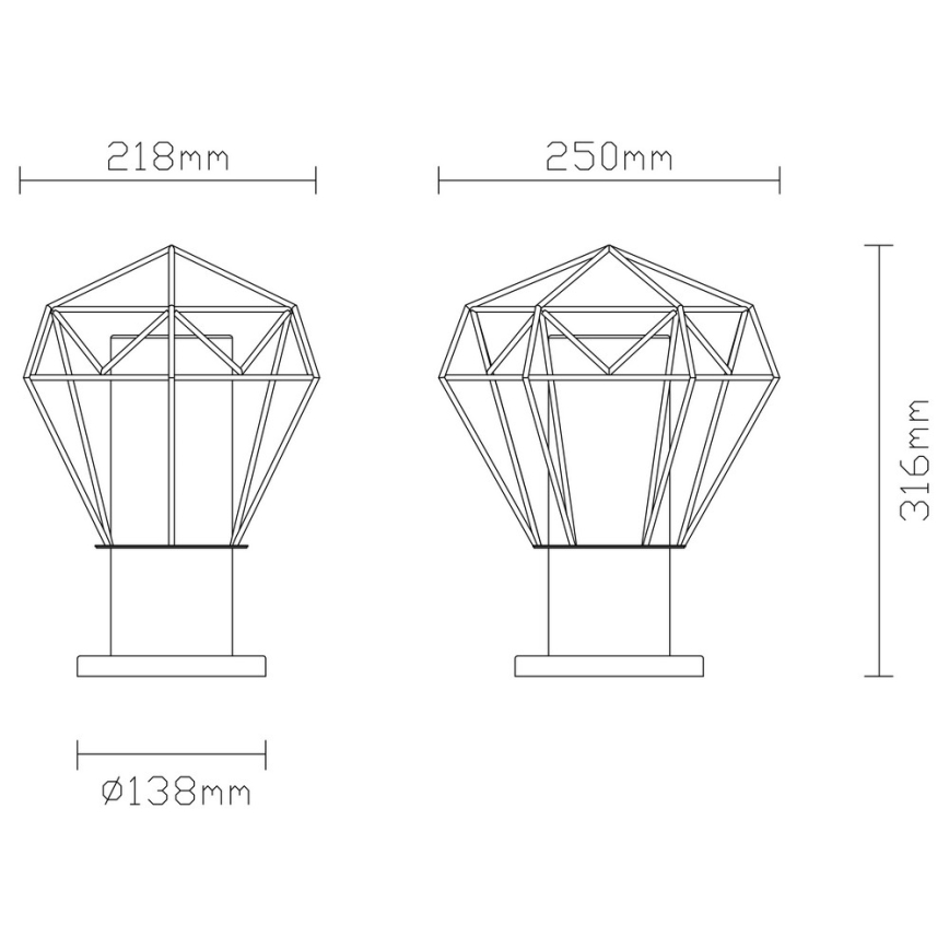 Globo - Außenleuchte 1xE27/15W/230V IP44