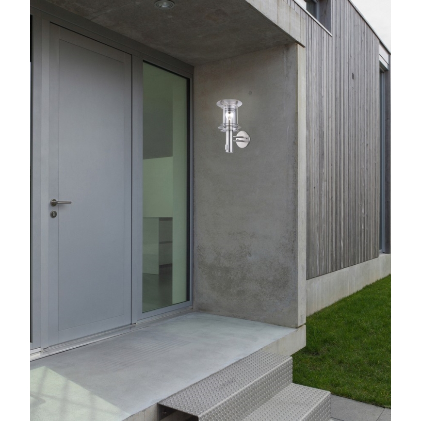 Globo 3151S - Außen Wandbeleuchtung mit Sensor MIAMI 1xE27/60W/230V IP44