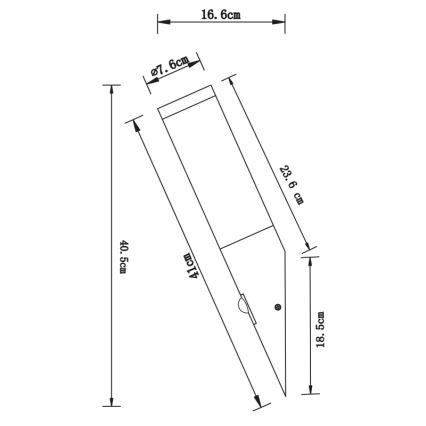 Globo - Wandleuchte mit Sensor für den Außenbereich 1xE27/15W/230V IP44