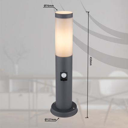 Globo - Außenleuchte mit Sensor 1xE27/15W/230V 45 cm IP44