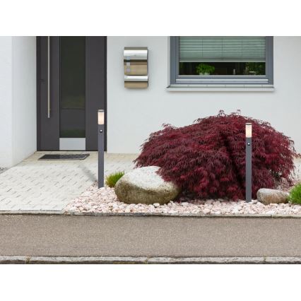 Globo - Auβenleuchte mit Sensor 1xE27/15W/230V IP44 110 cm anthrazit