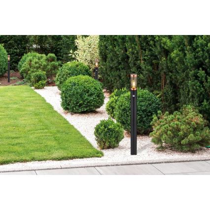 Globo - Auβenleuchte mit Sensor 1xE27/15W/230V IP44 110 cm schwarz/kupfern