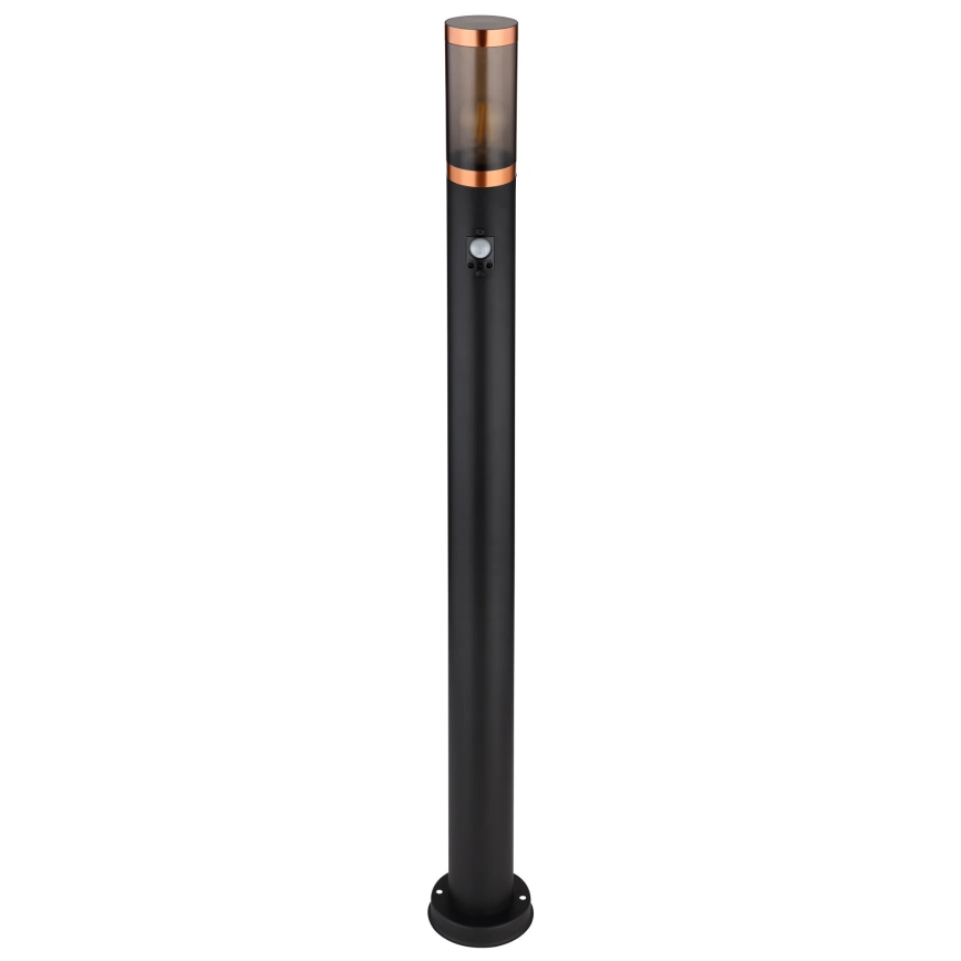 Globo - Auβenleuchte mit Sensor 1xE27/15W/230V IP44 110 cm schwarz/kupfern