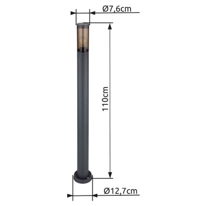 Globo - Außenleuchte 1xE27/23W/230V 110 cm IP44