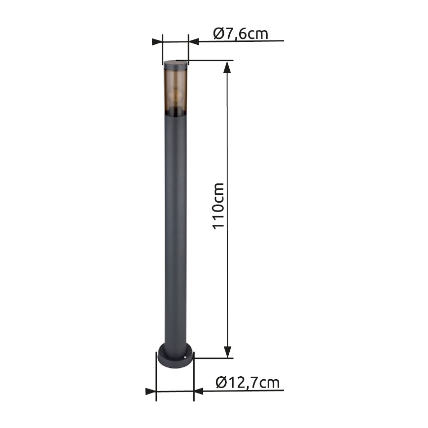 Globo - Außenleuchte 1xE27/23W/230V 110 cm IP44