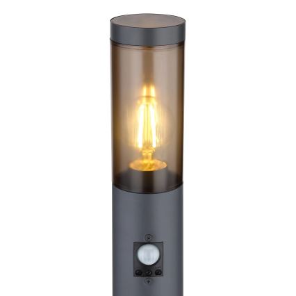 Globo - Auβenleuchte mit Sensor 1xE27/15W/230V IP44 110 cm schwarz