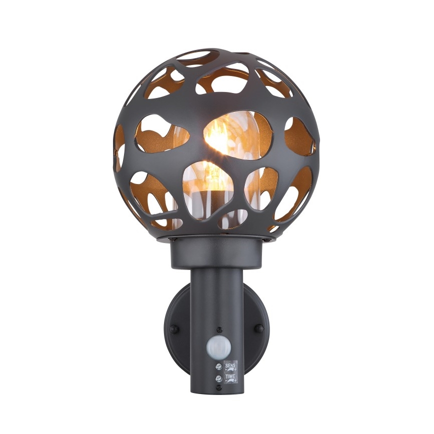 Globo - Außenwandleuchte mit Sensor 1xE27/15W/230V IP44