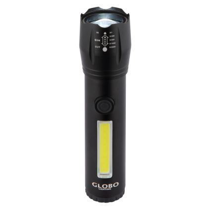 Globo - LED Akku-Taschenlampe LED/3W/5V + COB/3W 5500K 1200 mAh