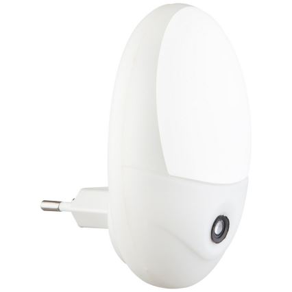 Globo - LED Orientierungsleuchte mit Sensor für Steckdose 4xLED/0,6W/230V 6500K