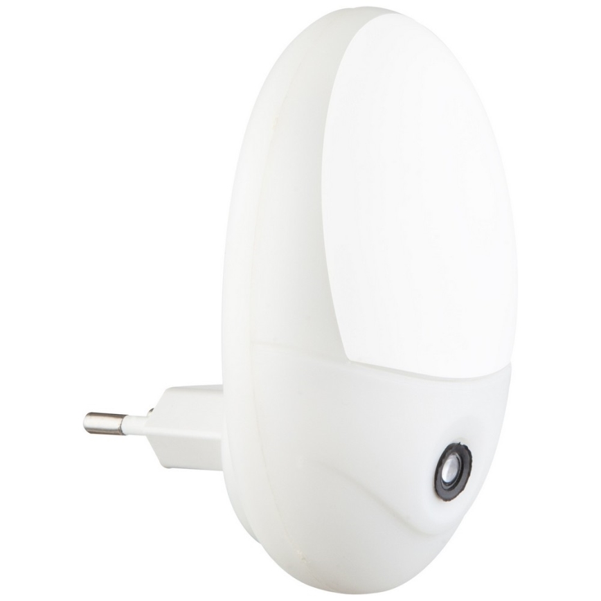 Globo - LED Orientierungsleuchte mit Sensor für Steckdose 4xLED/0,6W/230V 6500K