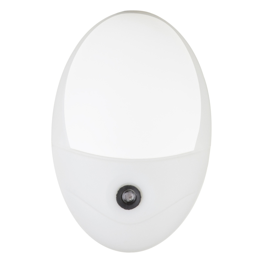 Globo - LED Orientierungsleuchte mit Sensor für Steckdose 4xLED/0,6W/230V 6500K
