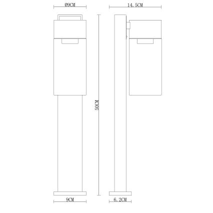 Globo - Außenleuchte 1xE27/40W/230V 50 cm IP44