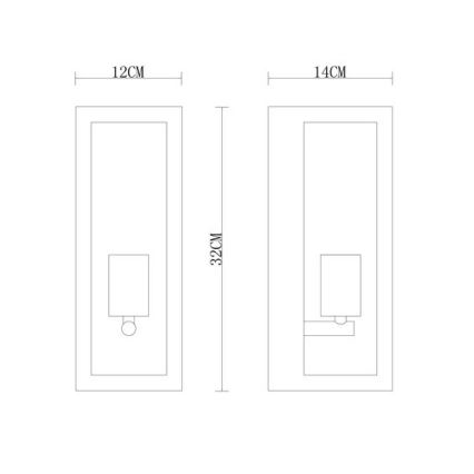 Globo - Outdoor-Wandleuchte 1xE27/60W/230V IP44