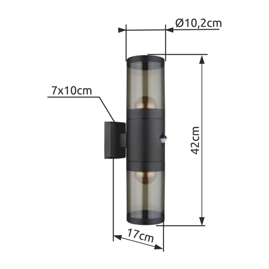 Globo - Outdoor-Wandleuchte 2xE27/60W/230V IP44