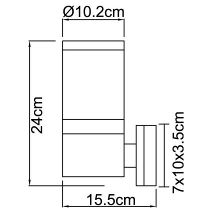 Globo - Außenleuchte 1xE27/60W/230V