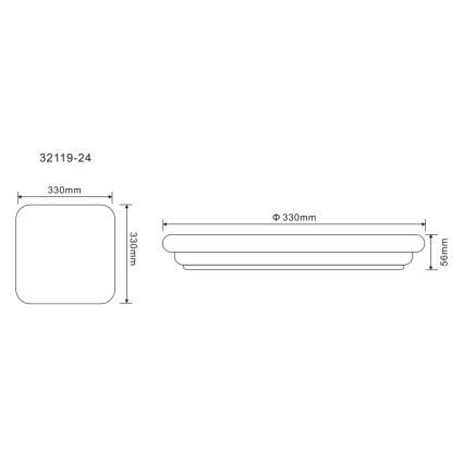 Globo - LED-Deckenleuchte für den Außenbereich LED/24W/230V IP54