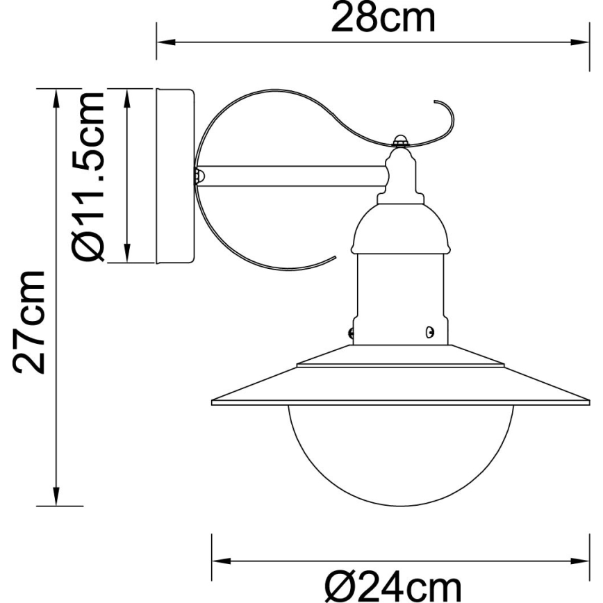 Globo - Außenwandleuchte 1xE27/23W/230V IP44