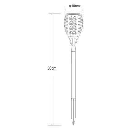 Globo - LED-Solarlampe 36xLED/0,1W/1,2V IP44