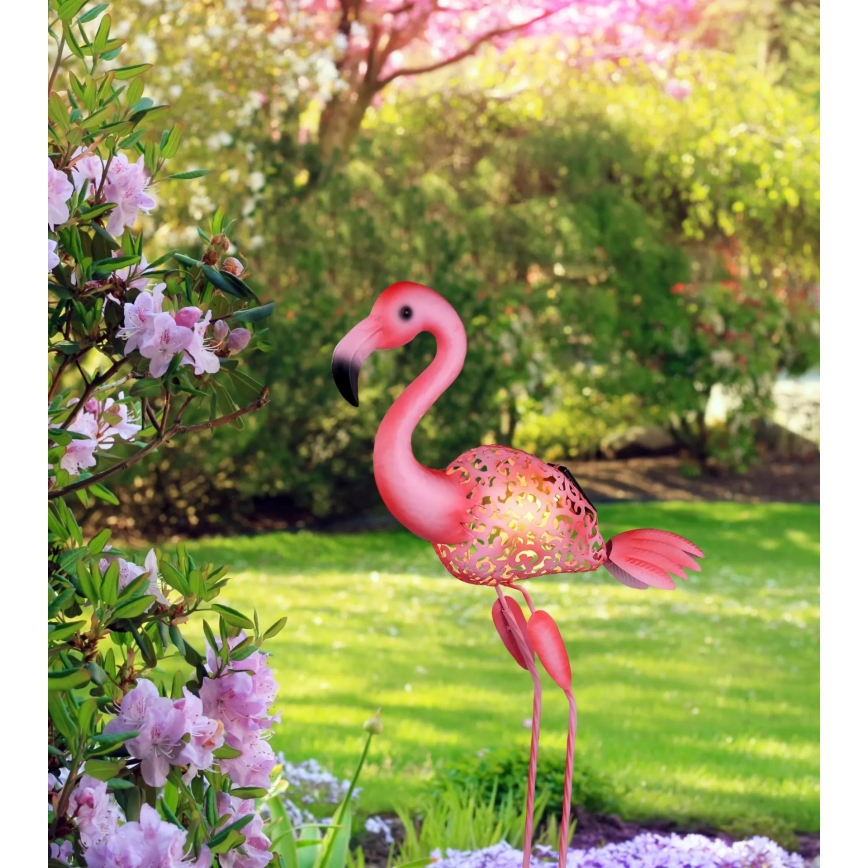 Globo - LED-Solarleuchte LED/3V IP44 300 mAh, Flamingo-Design