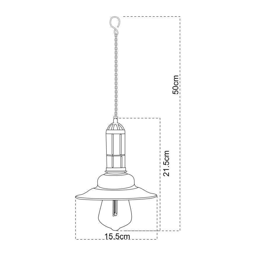 Globo - Solar-Hängeleuchte an Kette LED/0,06W/1,2V IP44 150 mAh