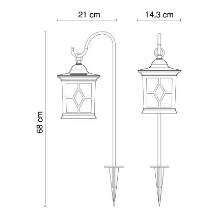 Globo - LED-Solarleuchte LED/0,06W IP44