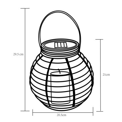 Globo – LED-Solarleuchte LED/0,06W/3,2V IP44 Rattan